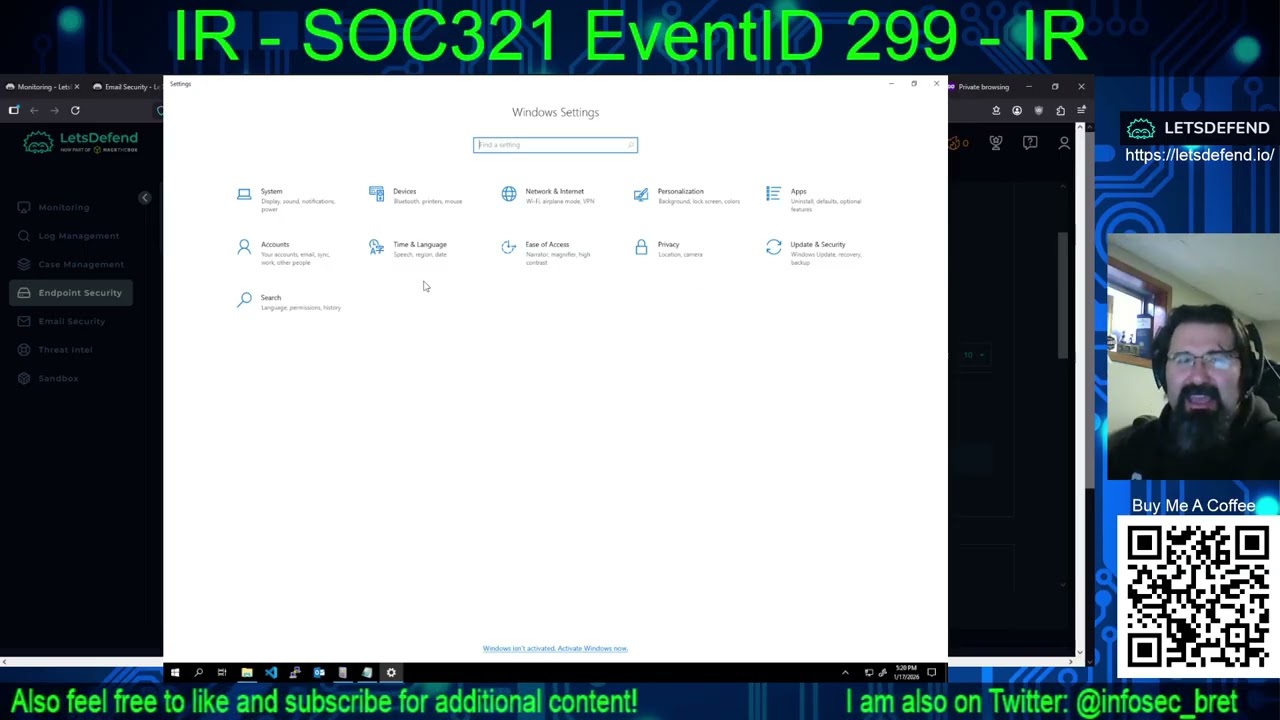 IR - SOC321 - Windows Defender Evasion Attempt