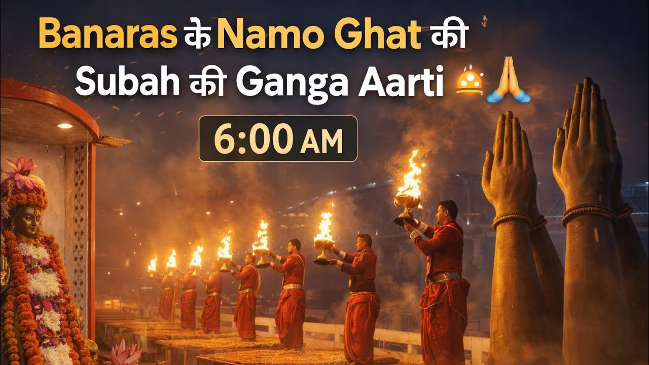 Morning Aarti in Banaras | नमो घाट गंगा आरती