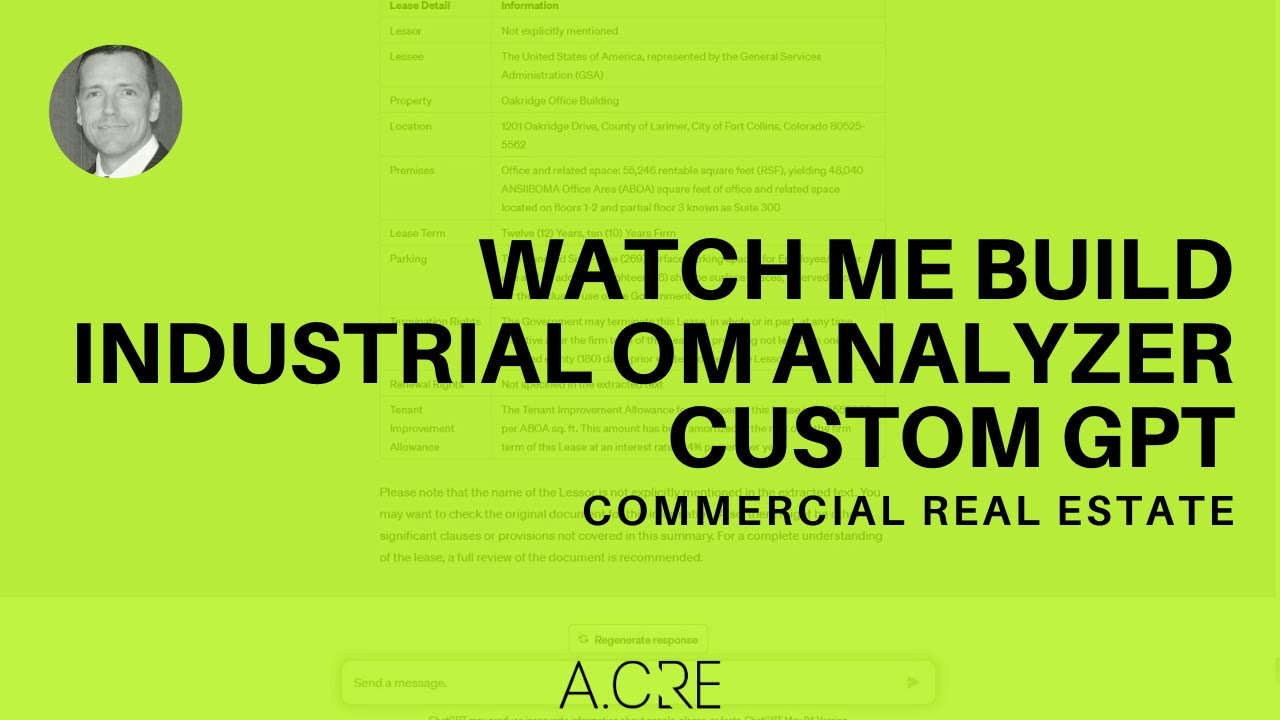 Watch Me Build - Industrial Offering Memorandum Analyzer Custom GPT