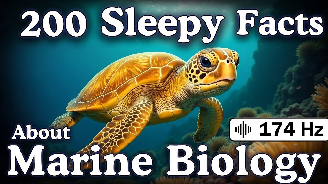 200 Sleepy Facts About Marine Biology 🐢 The Sea Turtle’s Journey (174 Hz)