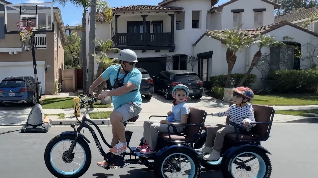 This is CRAZY! The Newest EBike Rickshaw for Passengers! An ETrike That Can Carry 7 Passengers!