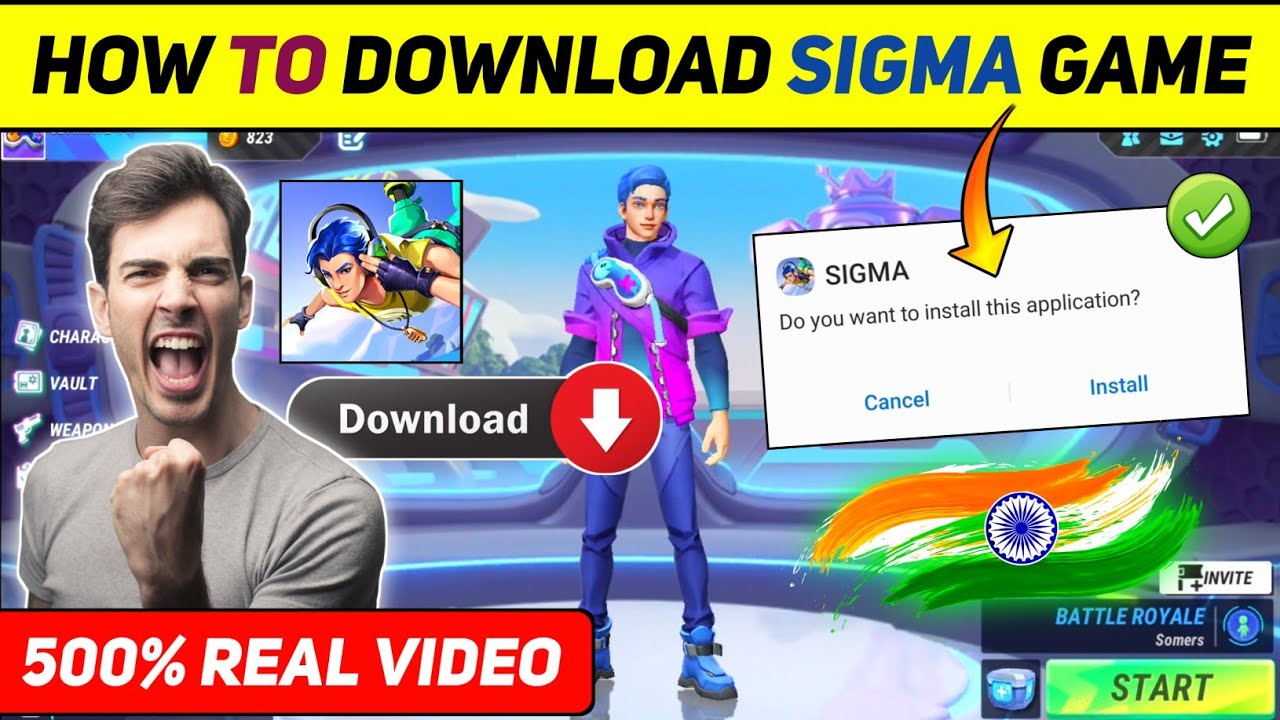 SIGMA BATTLE ROYALE DOWNLOAD || HOW TO DOWNLOAD SIGMA FREE FIRE || SIGMA GAME KAISE DOWNLOAD KAREN
