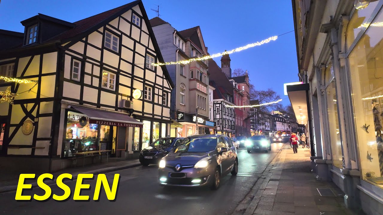 Stadt Essen walking 4K | Werden Dezember 2024