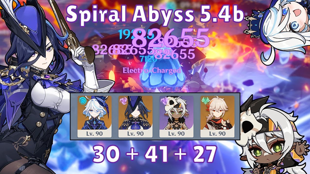 C2R1 Clorinde Taser with C2 Iansan 98 Sec Top Half Speedrun [Bookless] | 5.4b Abyss (30 + 41 + 27)