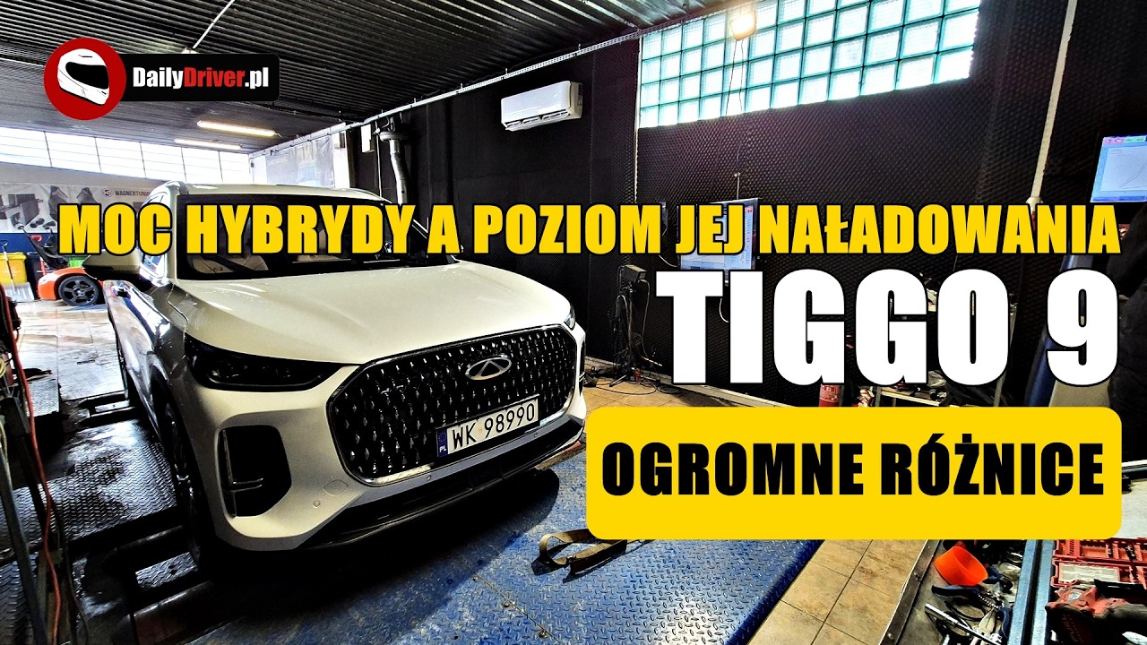 Ma 428 KM, ale tylko w katalogu! Czemu spada mu moc na hamowni? Test Chery Tiggo 9 PHEV
