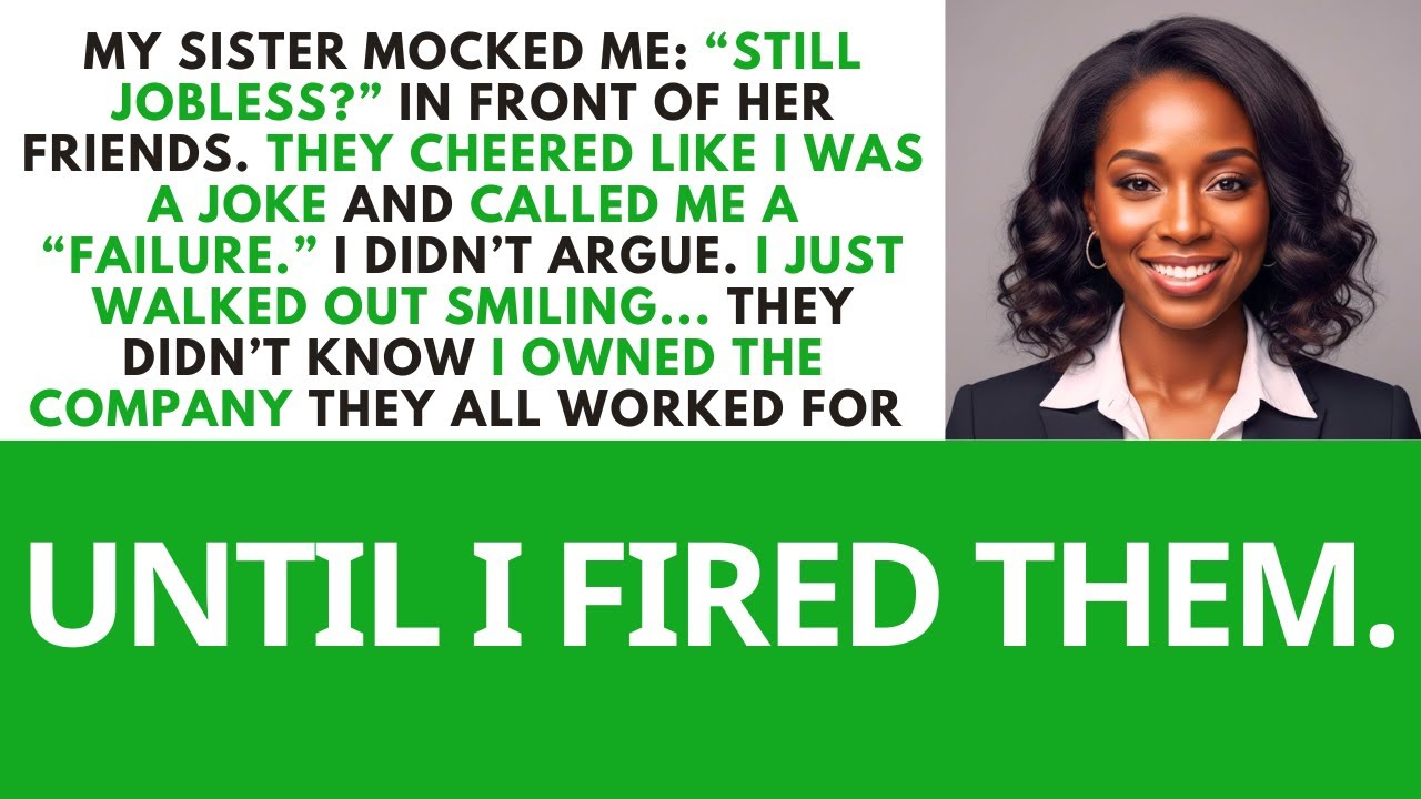 My Sister Mocked Me as “Jobless” — Minutes Later, I Fired Everyone Laughing...