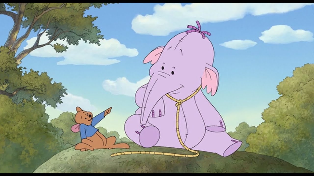 Winnie the Pooh Heffalump: Roo and Lumpy having  fun!