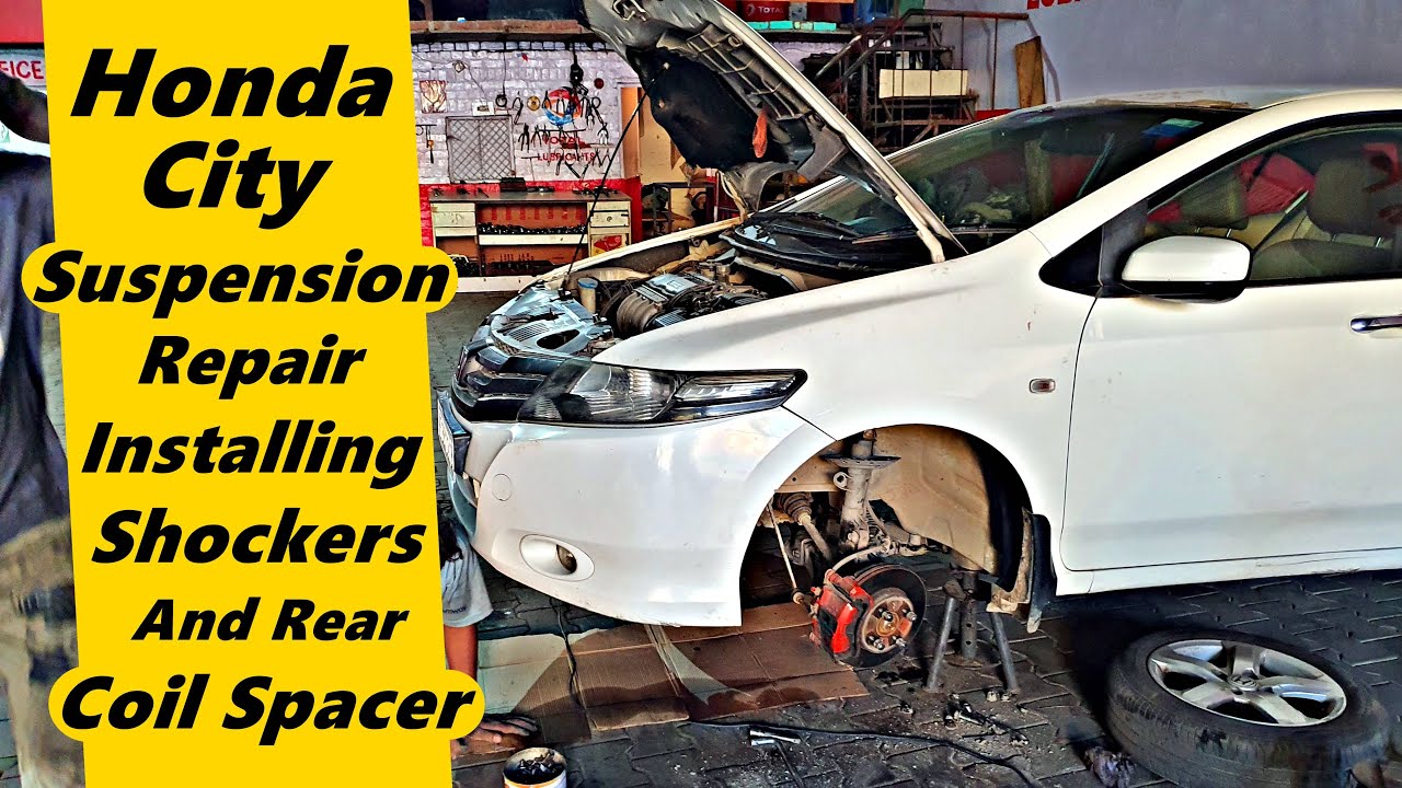 Honda City Suspension Repair | Installing Shockers & Rear Coil Spacer