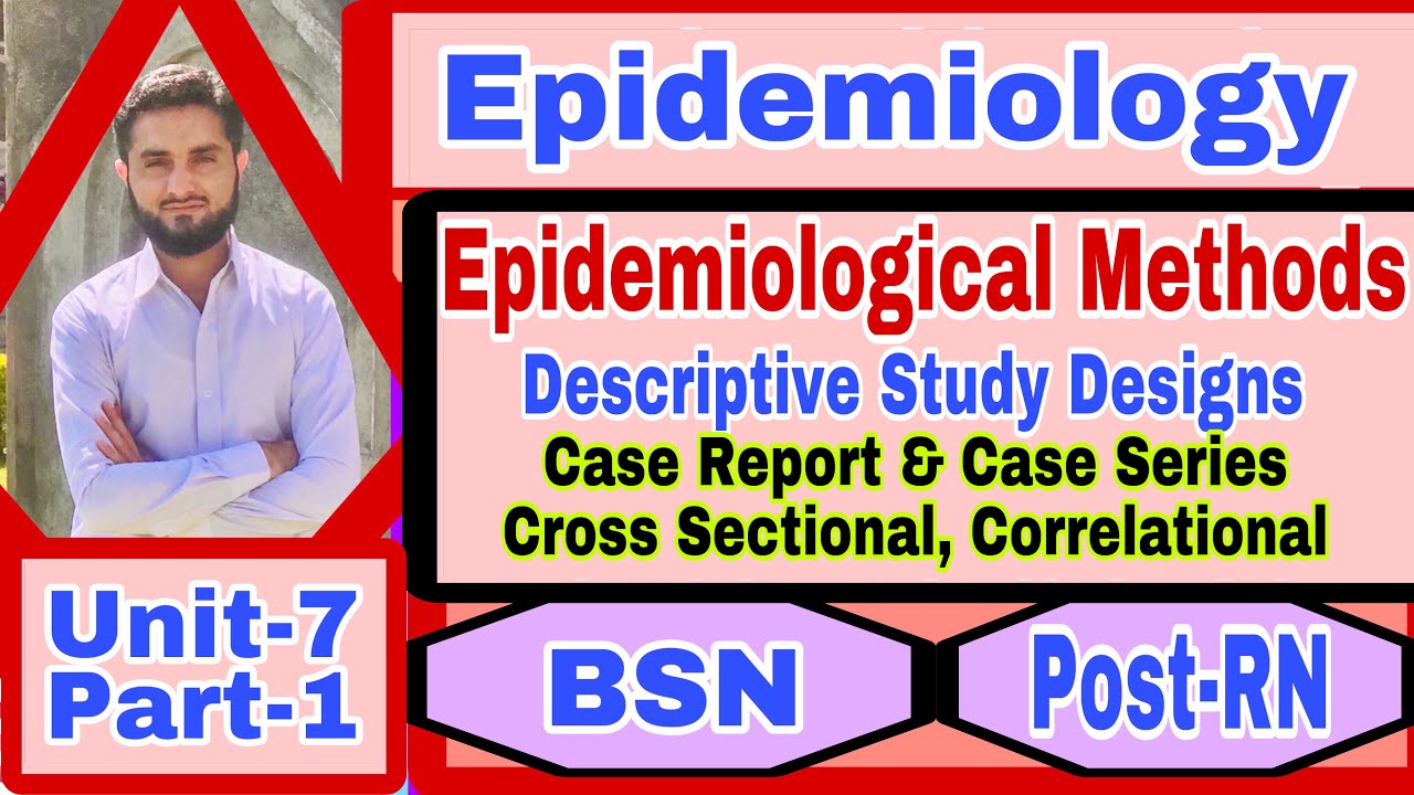 Epidemiological Methods(Descriptive Studies Designs){Unit-7 Part-1}Individual/Population\BSN/Post-RN