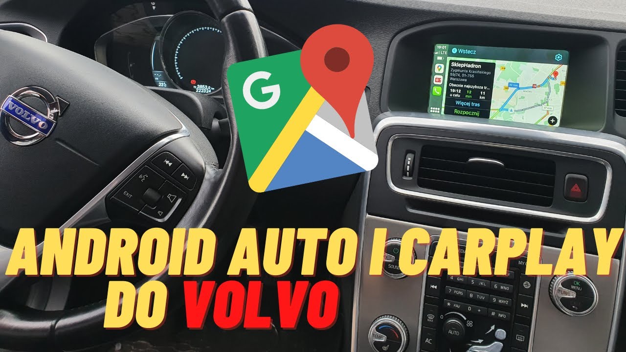 Android Auto i CarPlay oraz kamera cofania do Volvo (Volvo XC60, V60, S60, V40)