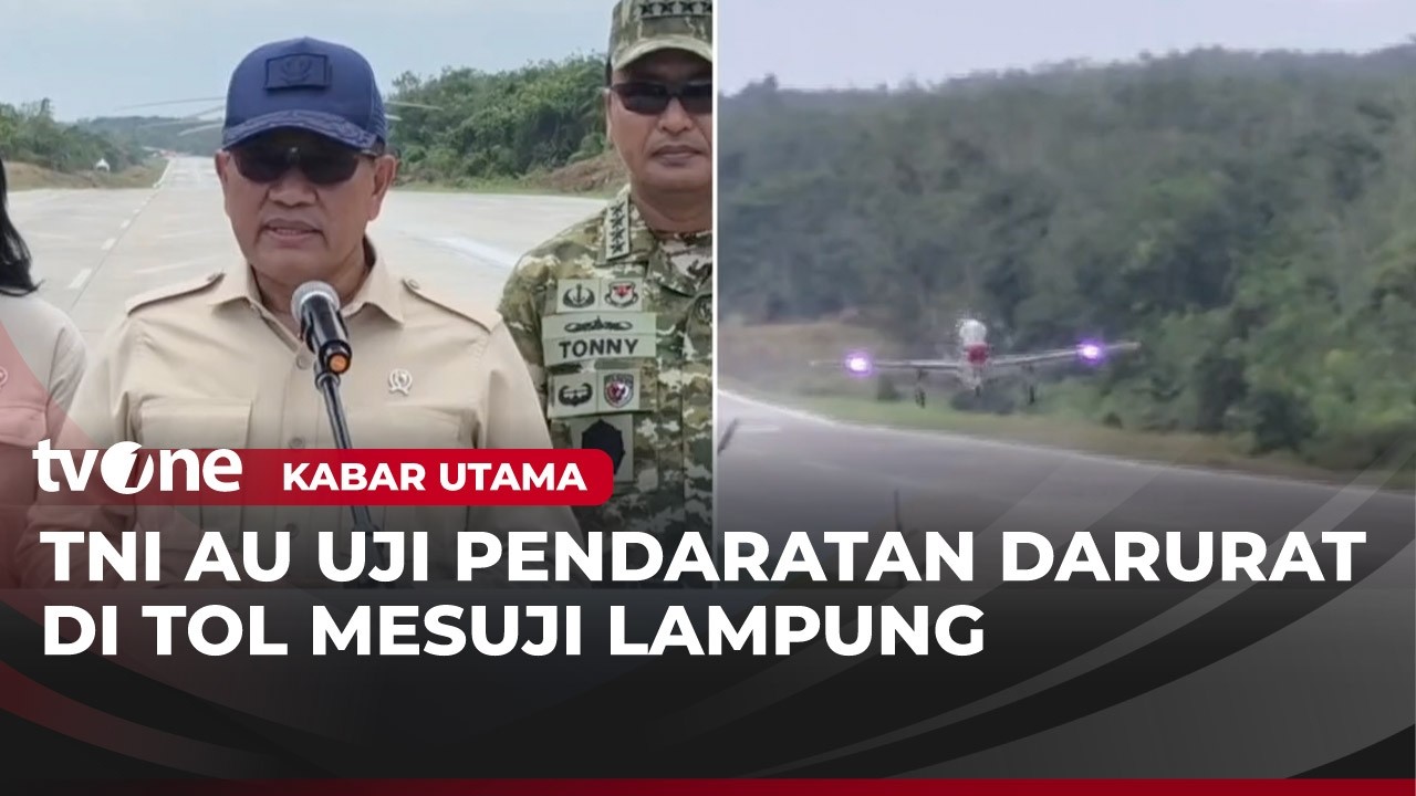 Pesawat Tempur TNI AU Uji Coba Pendaratan di Tol Mesuji | Kabar Utama