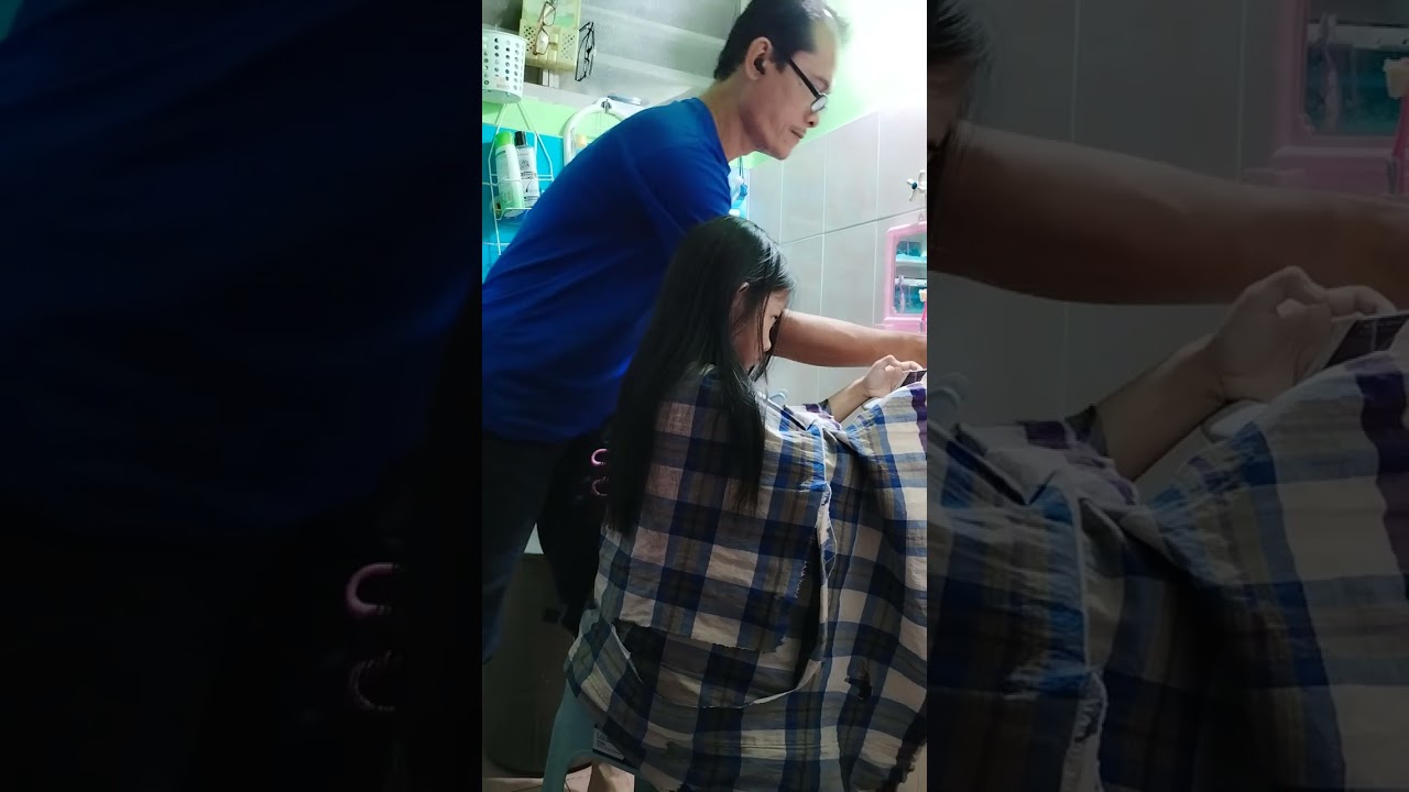 yaya potong rambut
