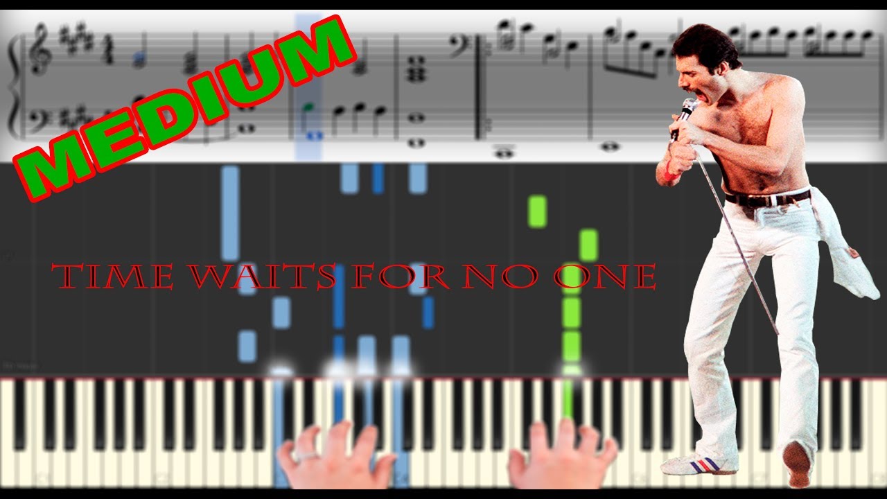 Freddie Mercury (Queen) - Time Waits For No One | Sheet Music & Synthesia Piano Tutorial