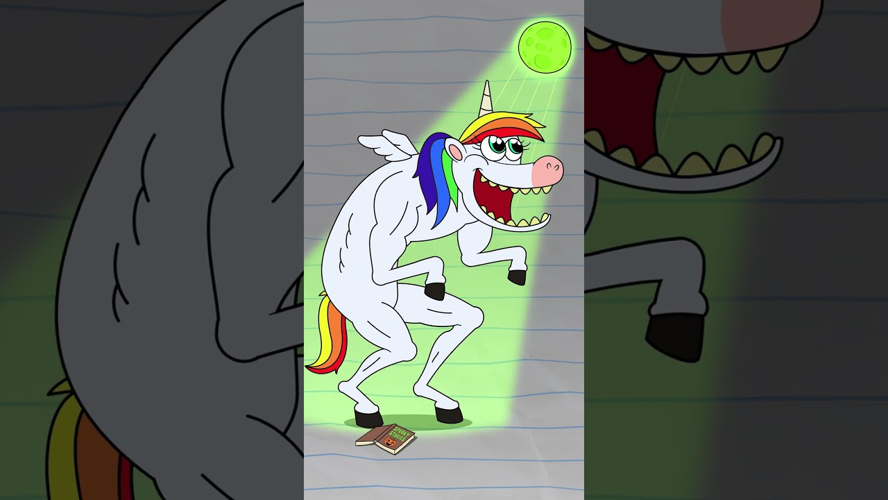 Halloween Unicorn...Werewolf?! 🌕 (Animation Meme) #boyanddragon #shorts