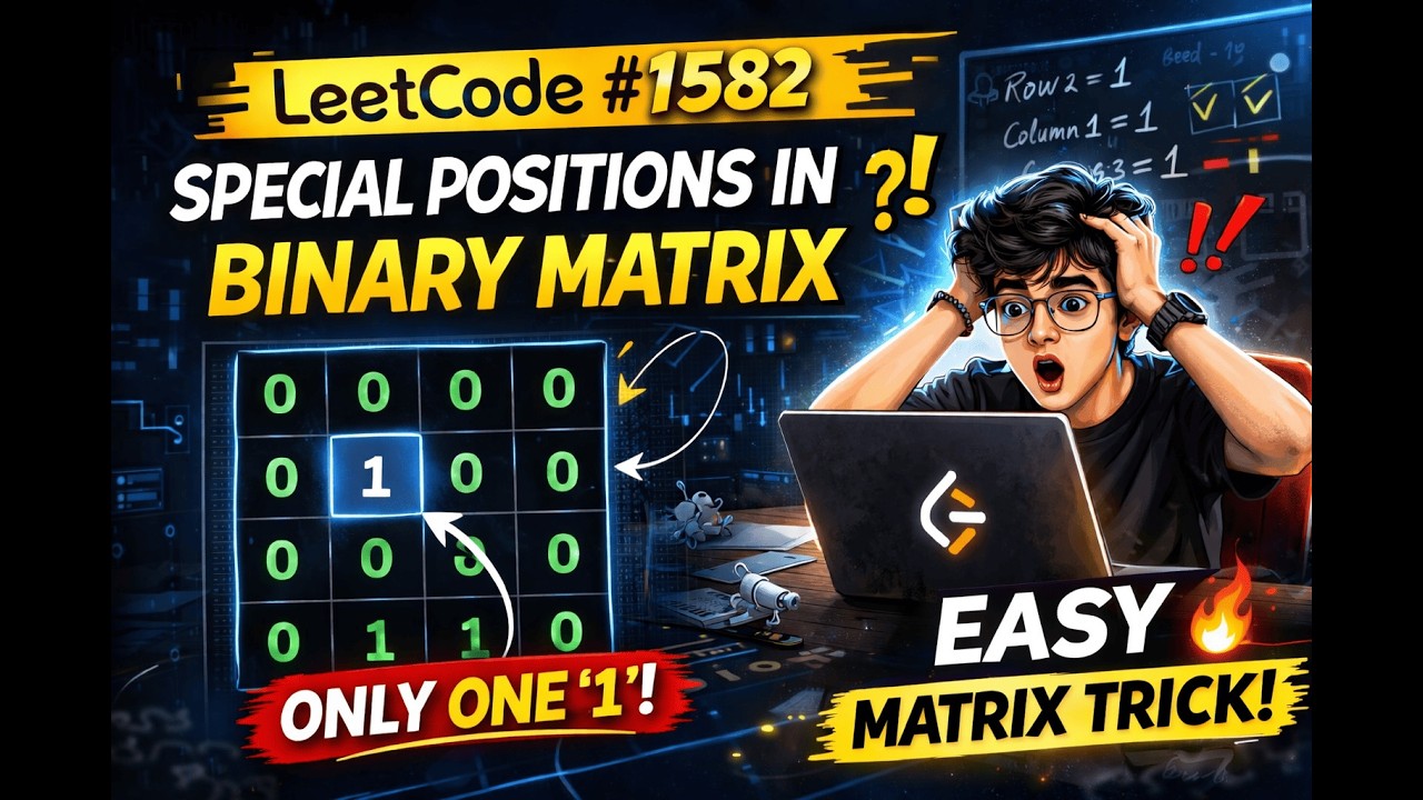 Most People (me also) Overthink This Matrix Problem | LeetCode 1582 Explained