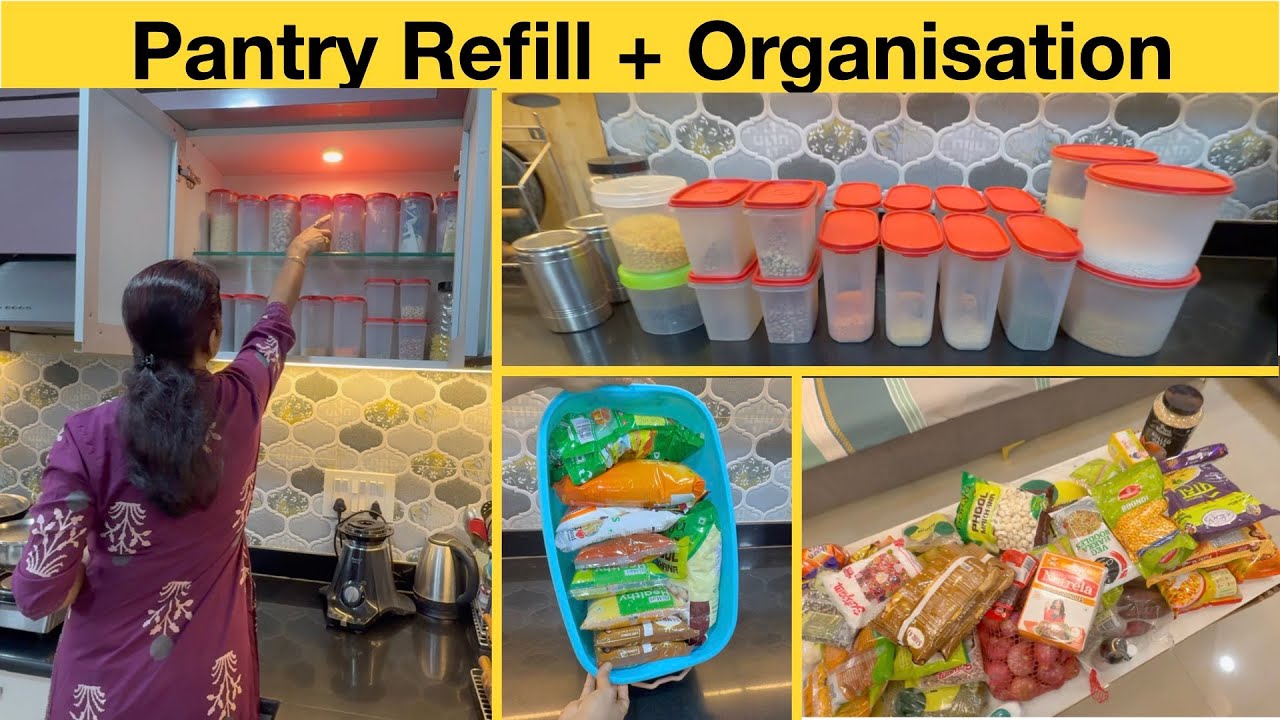 Kitchen Pantry Refill & Organisation | महीने का राशन भरो