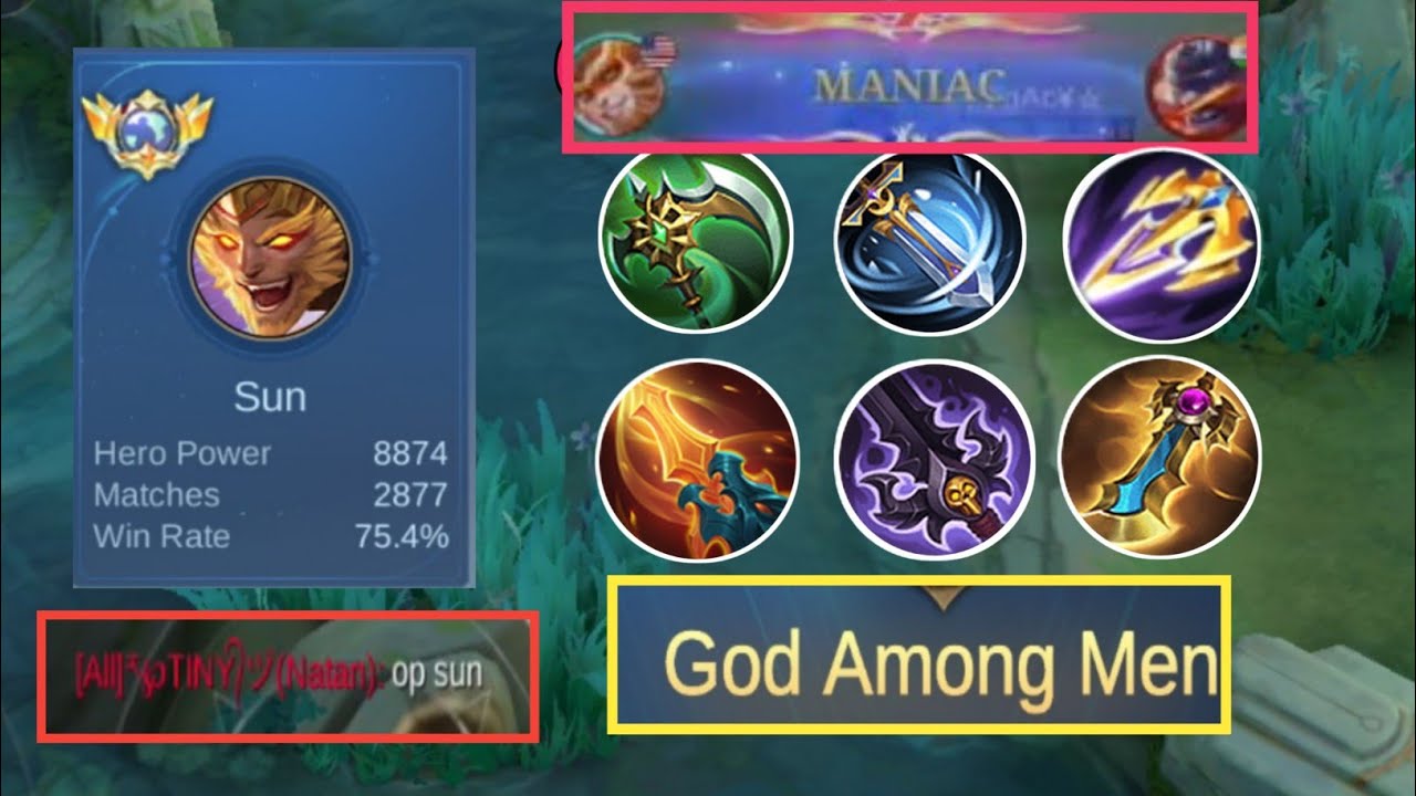 THANKS MOONTON FOR THIS NEW BUILD { BUFF DHS IS OP } | SUN NEW SEASON BUILD AND EMBLEM | MLBB