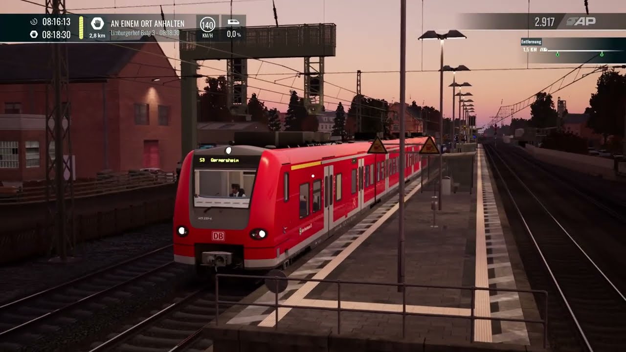 Fahrt mit der S Bahn reihn Necker