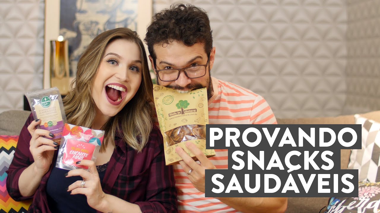 Provando snacks saudáveis - Por Lu Ferreira - Chata de Galocha