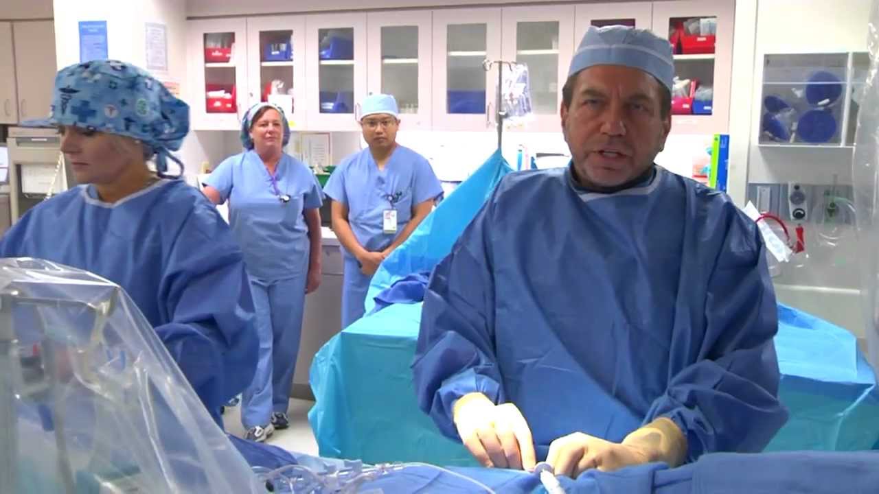 Re-enactment of emergency room procedure for heart attack