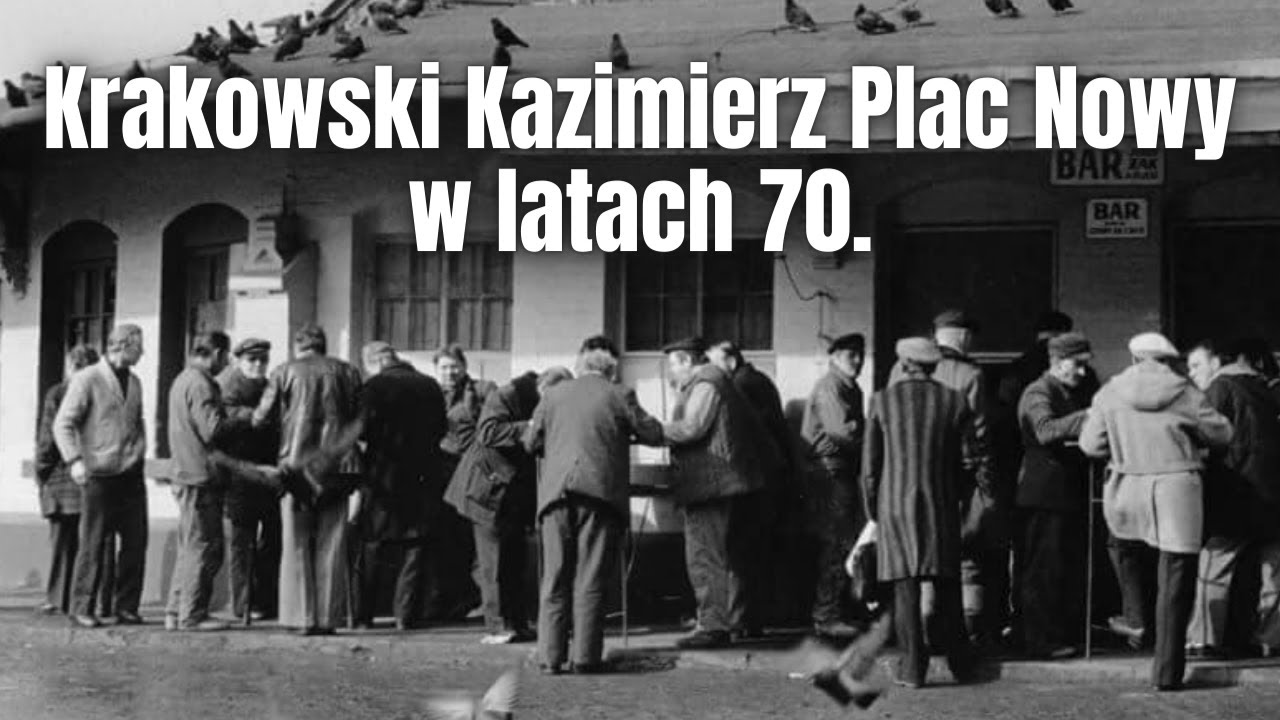 Krakowski Kazimierz - Plac Nowy - Lata 70. na archiwalnym filmie