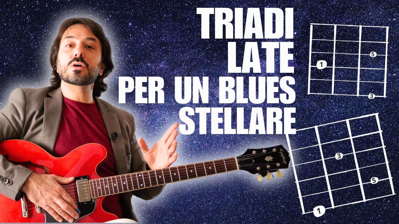 TRIADI LATE sulla CHITARRA per un BLUES alla ERIC JOHNSON, ROBBEN FORD e BONAMASSA!