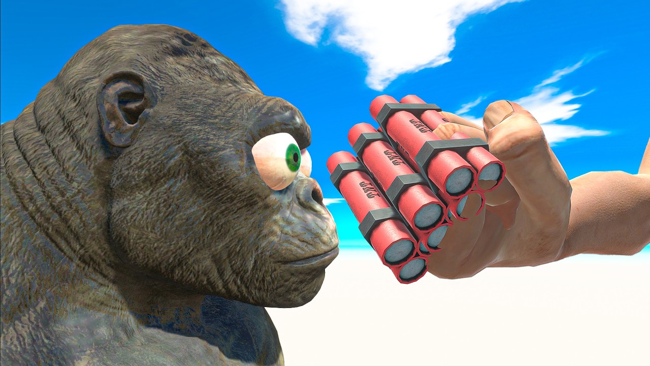 TNT Parkour & King Kong  - Animal Revolt Battle Simulator