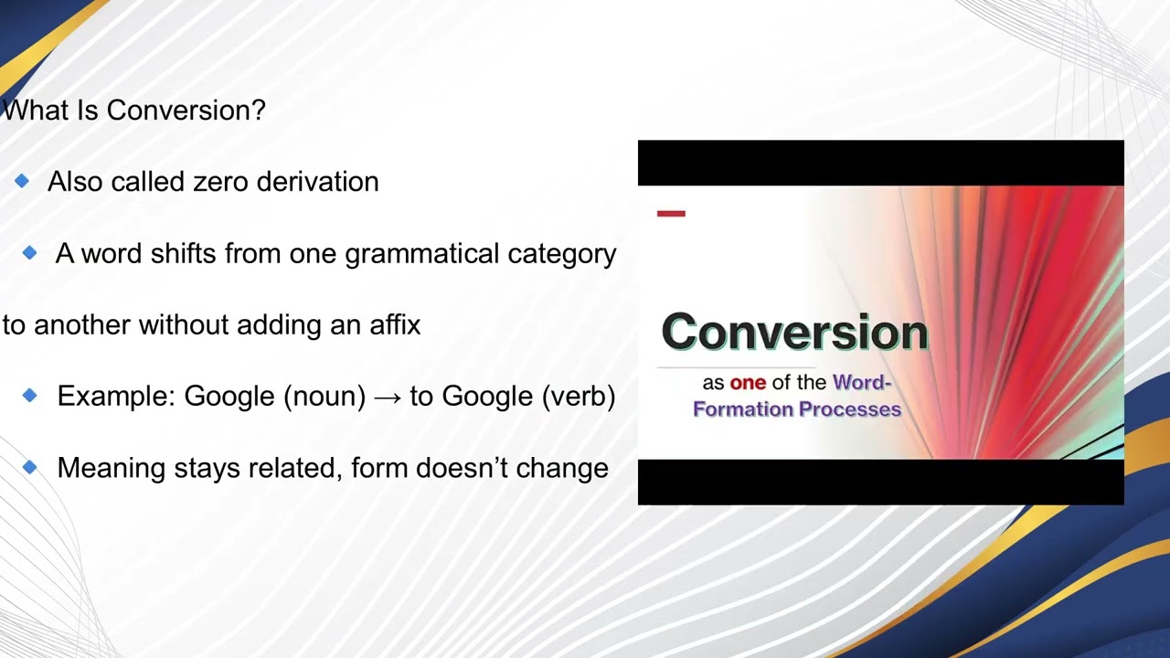 Word Formation &ndash; Blending & Conversion Techniques