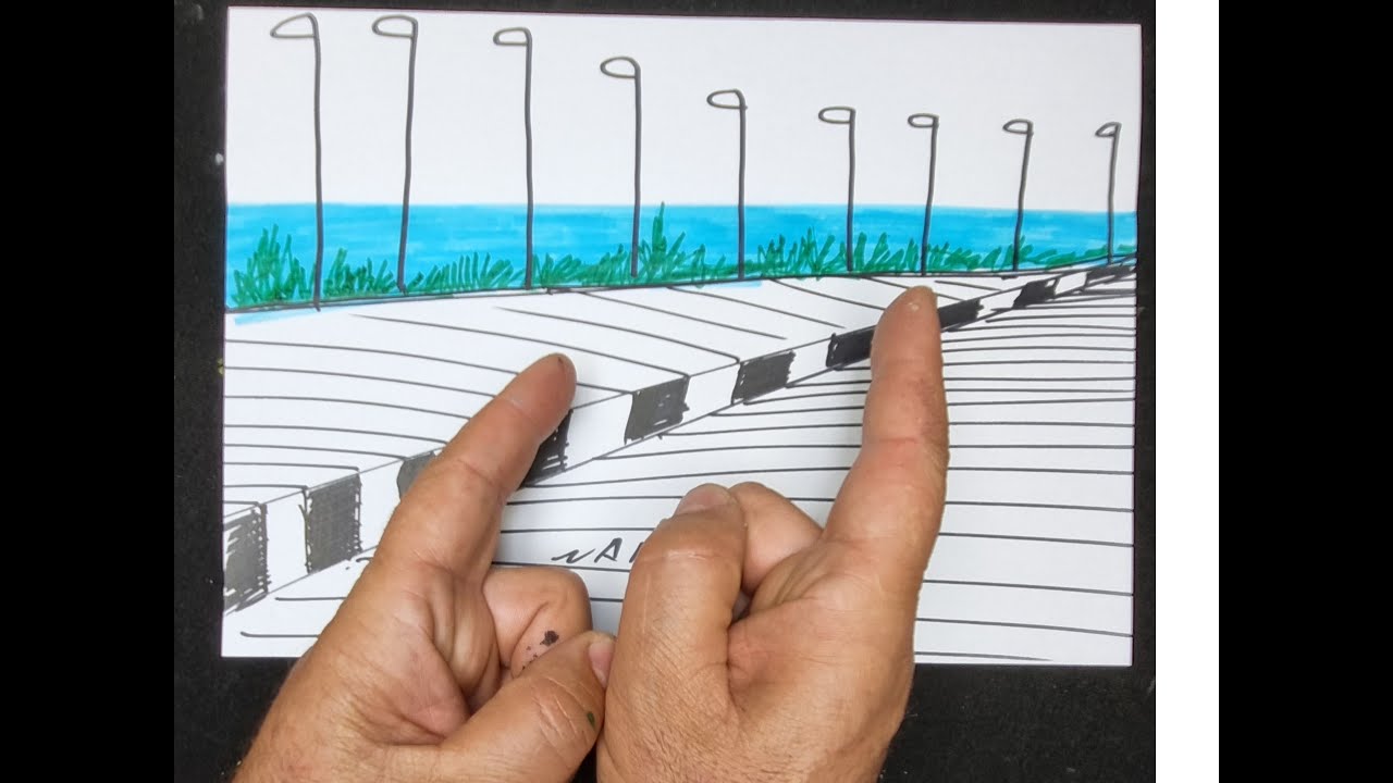 تعلم أن ترسم سور. .ورسم رصيف .ورسم البحر