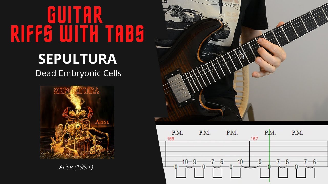 Sepultura - Dead Embryonic Cells - Guitar riffs with tabs / cover / lesson