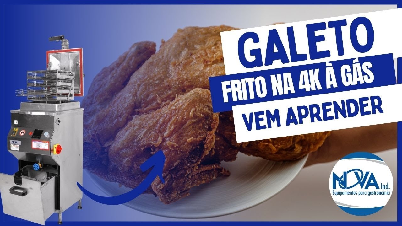 GALETO EMPANATO E FRITO INTEIRO NA 4K À GÁS
