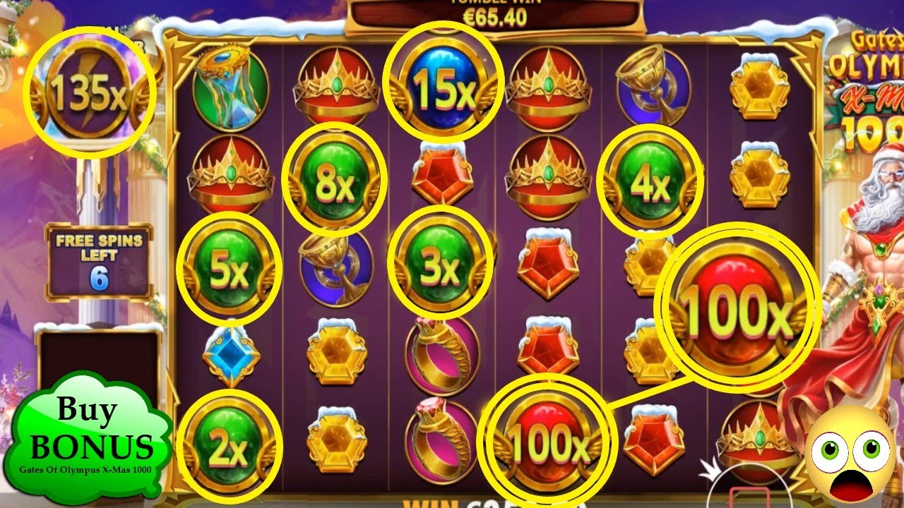 GATES OF OLYMPUS X-MAS 1000 🔱 Achat du bonus free spins + option multiplicateurs ! 🔱