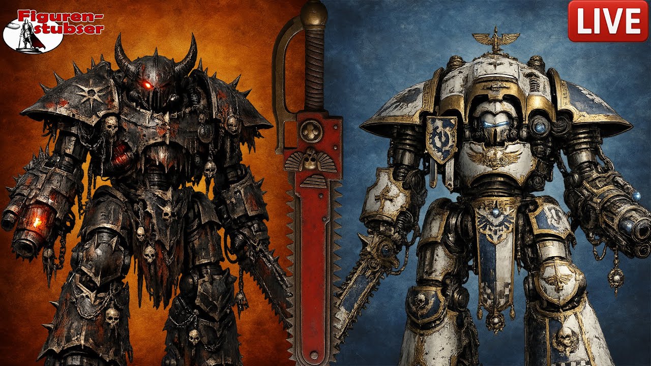 Welche Titanen dominieren das Feld | 2000 Punkte Chaos Knights vs Imperial Knights  | Live