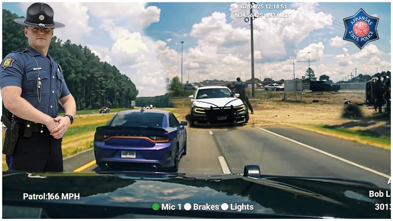 PERFECT CHASE, but | Charger Scatpack 392 gets FLIPPED 2x F***ING w/ Arkansas State Police!