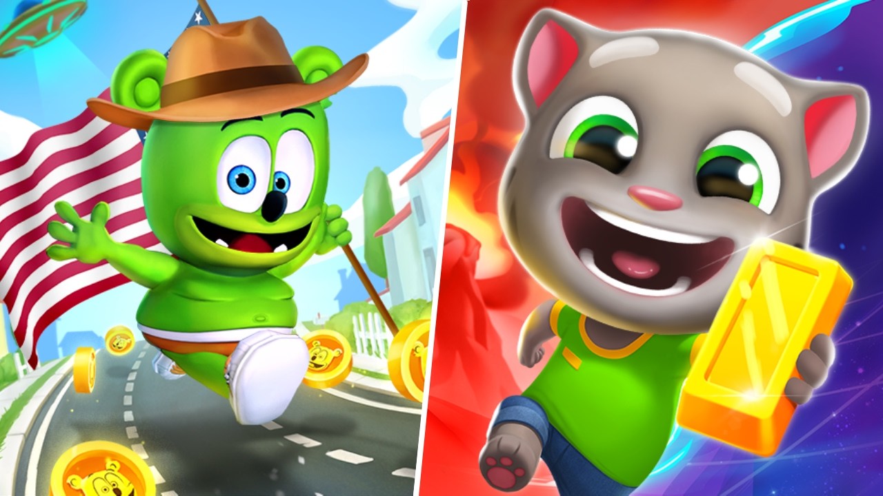 Gummy Bear vs Talking Tom Gold Run 🟢🐱 | Which Game is Better? | Dino Club