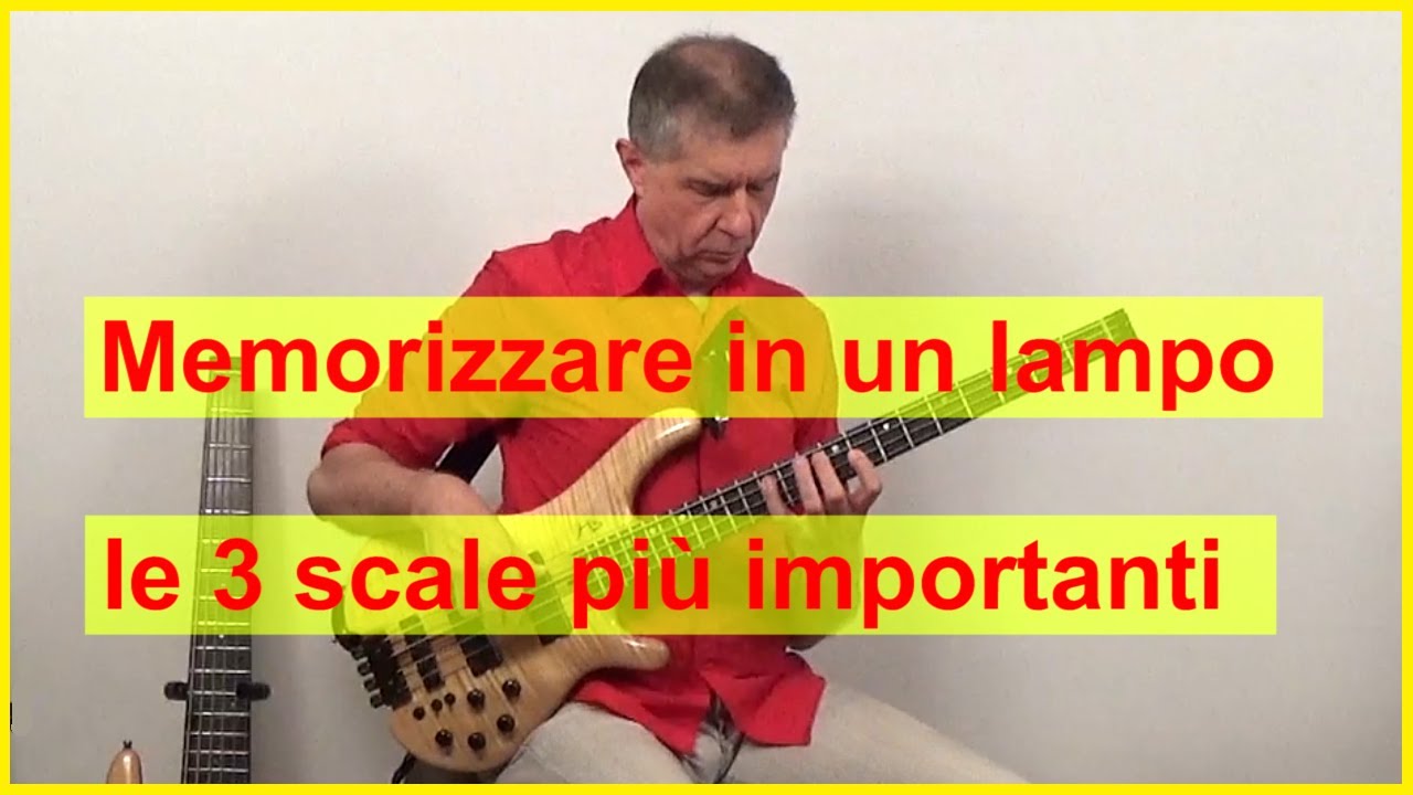 Memorizza in un lampo le 3 scale pi&ugrave; importanti sul basso (idee per soli e accompagnamenti)