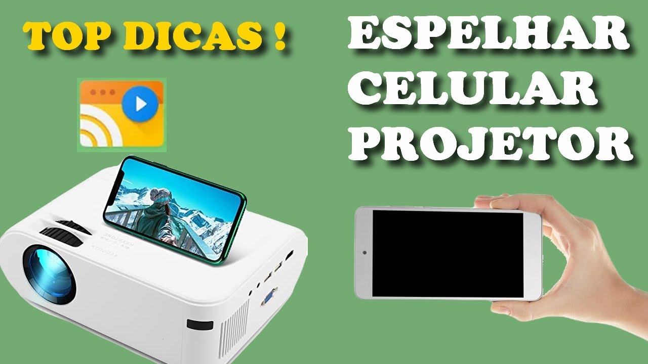 Como Espelhar QUALQUER CELULAR no PROJETOR - Espelhamento: Conectar/Transmitir a Tela na Parede