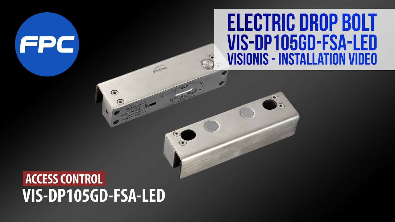 How to Install the Electric Drop Bolt Lock (Deadbolt) VIS-DP105GD-FSA-LED to a Full Glass Door