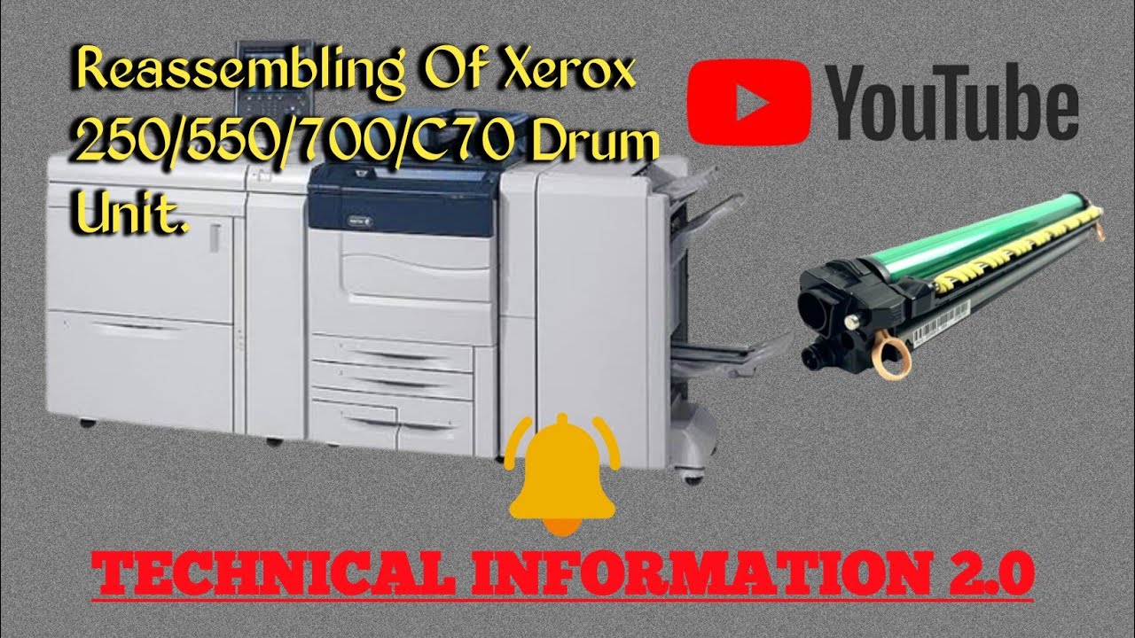 Reassembling of xerox 250/550/700/C60/C70 drum cartridge.