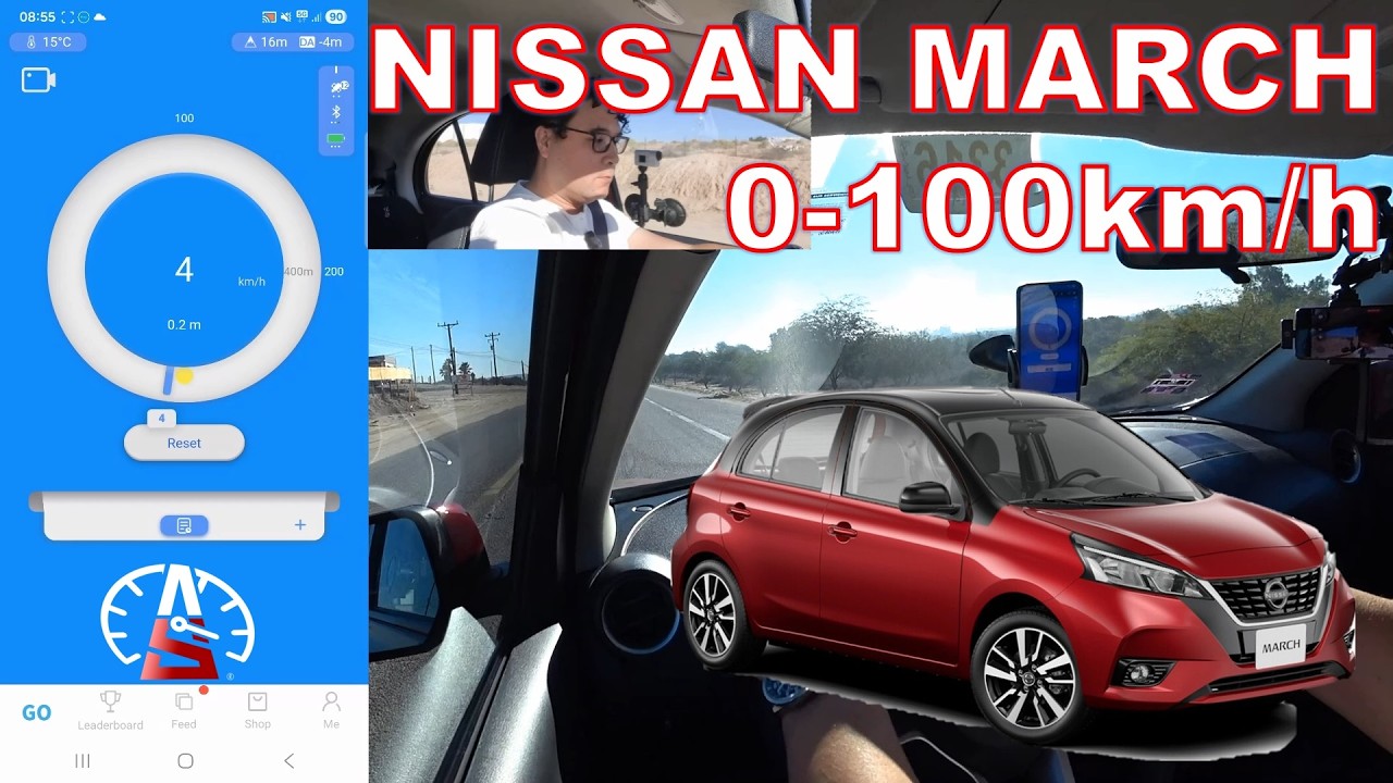 Nissan March 0 a 100kmh y frenado 