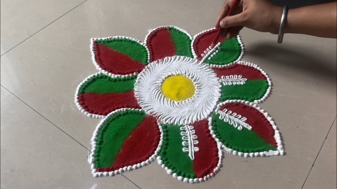 🌿 Tulsi Vivah Special Rangoli Vlog | Divine Vibes ✨ Traditional Tulsi Puja Rangoli Design | Festive|