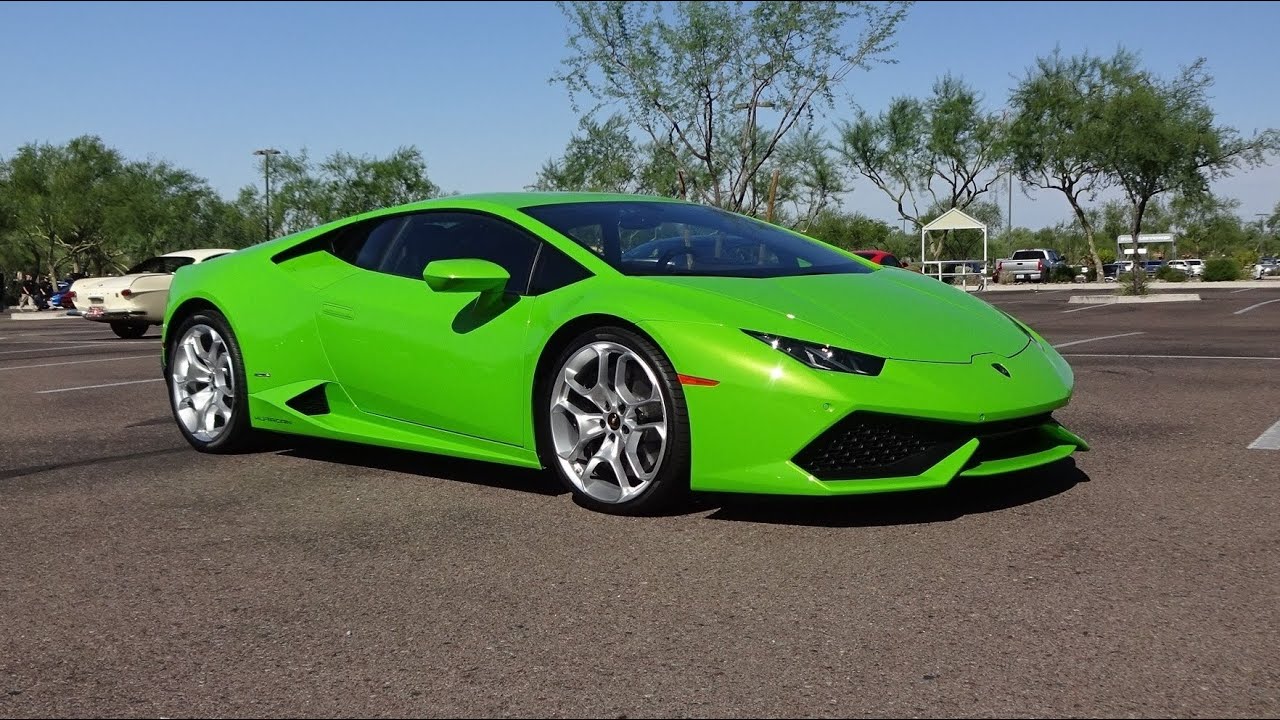 2015 Lamborghini Huracan LP 610-4 w kolorze Verde Mantis i dźwięk silnika w moim samochodzie Stor...