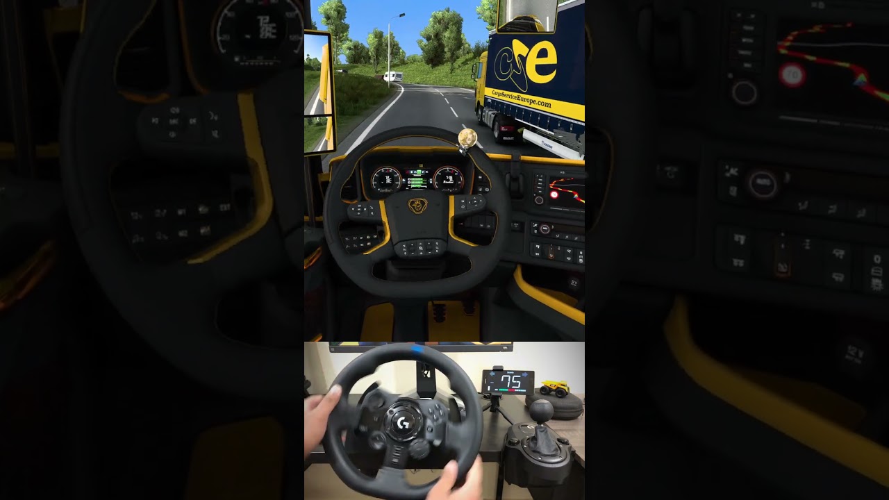 Downshifting and Overtaking 😱😍 #eurotrucksimulator2 #ets2 #scania #overtake #shorts