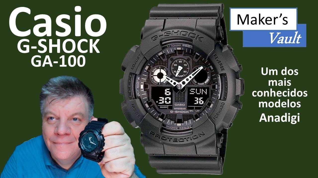 Casio G-Shock GA-100: O Popular Anadigi
