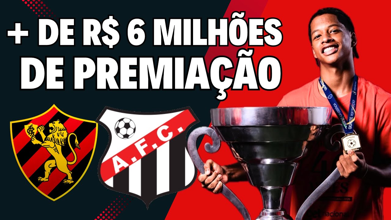 SPORT VAI BUSCAR PREMIAÇÃO DE R$ 6 MILHÕES E MEIO NA COPA DO BRASIL!