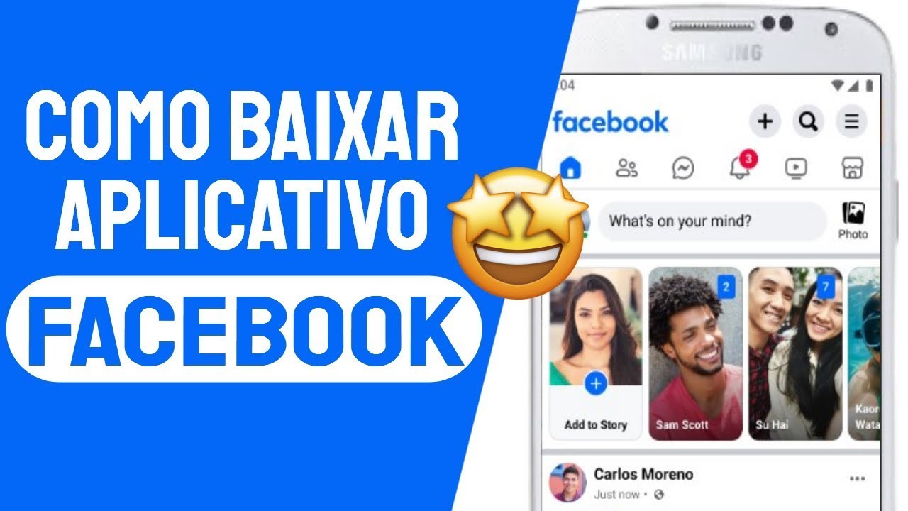 Como Fazer Download e Baixar Facebook Celular Android
