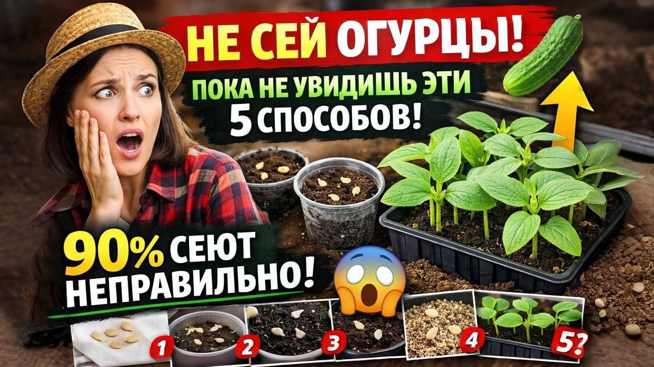 НЕ СЕЙ ОГУРЦЫ, пока не увидишь эти 5 способов! 90% сеют огурцы неправильно!