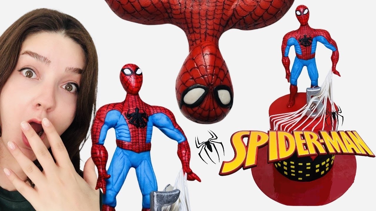 How to Make a Fondant Spiderman - Spiderman Cake Topper - Spiderman Fondant Tutorial
