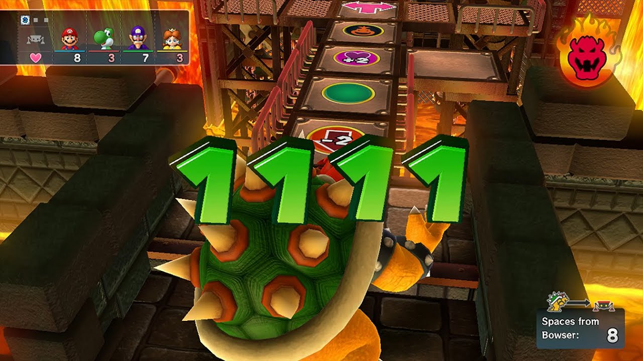 Mario Party 10 - Mario vs Yoshi vs Waluigi vs Daisy vs Bowser - Chaos Castle