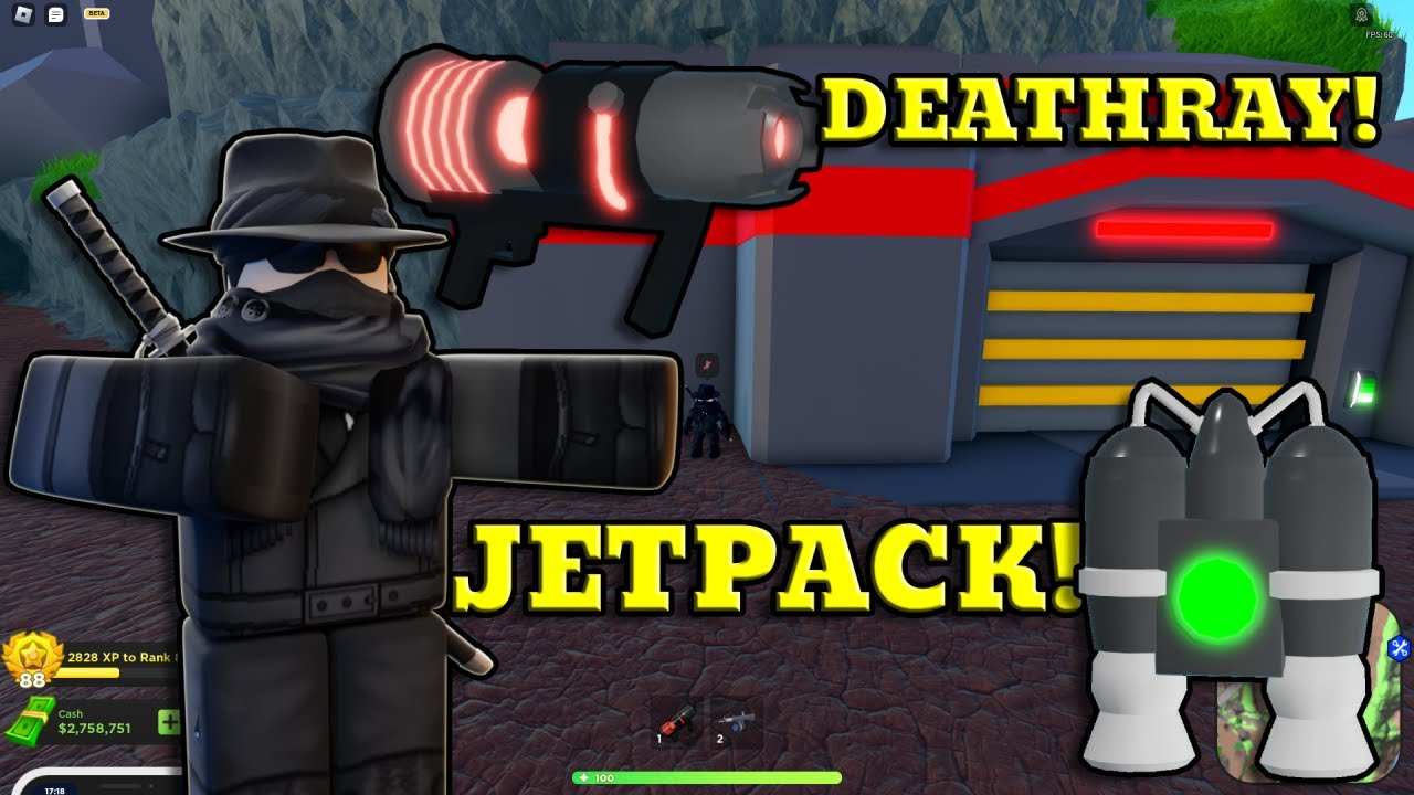 JETPACK AND DEATHRAY TUTORIAL!!!( Roblox Mad City)